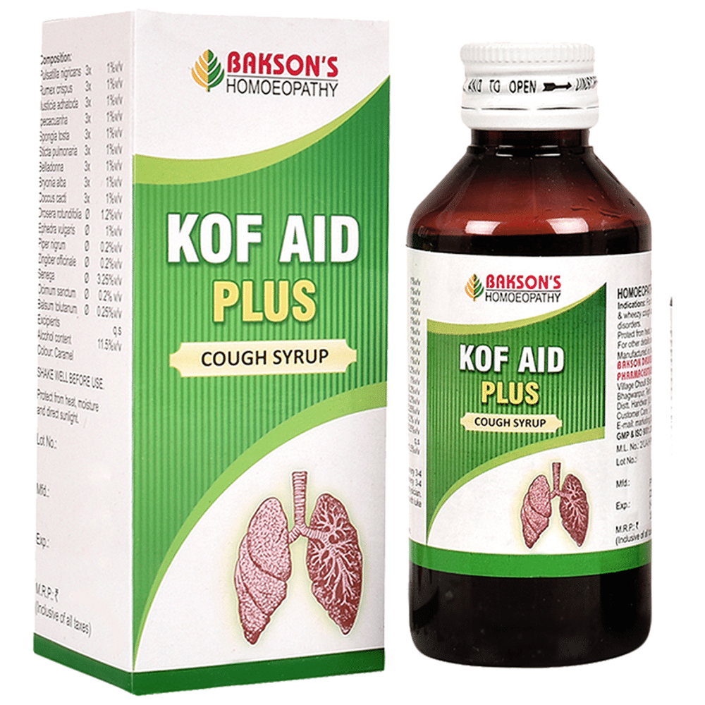 Bakson's Homeopathy Kof Aid Plus Cough Syrup Bakson's Homeopathy Kof Aid Plus Cough Syrup
