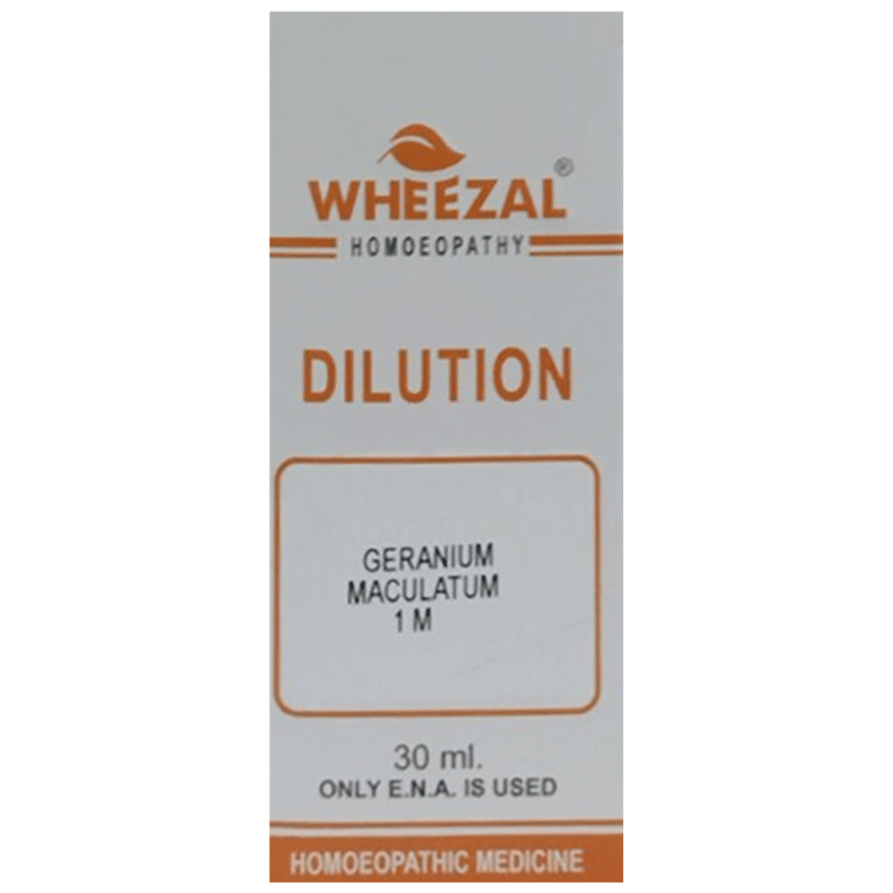 Wheezal Dilution Geranium Mac. 1M Wheezal Dilution Geranium Mac. 1M