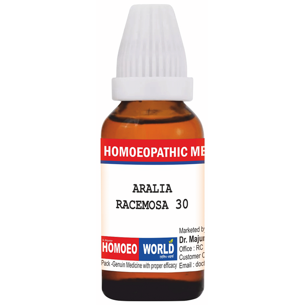 Dr. Majumder Homeo World Aralia Racemosa Dilution (30 ml Each) 30 CH Dr. Majumder Homeo World Aralia Racemosa Dilution (30 ml Each) 30 CH