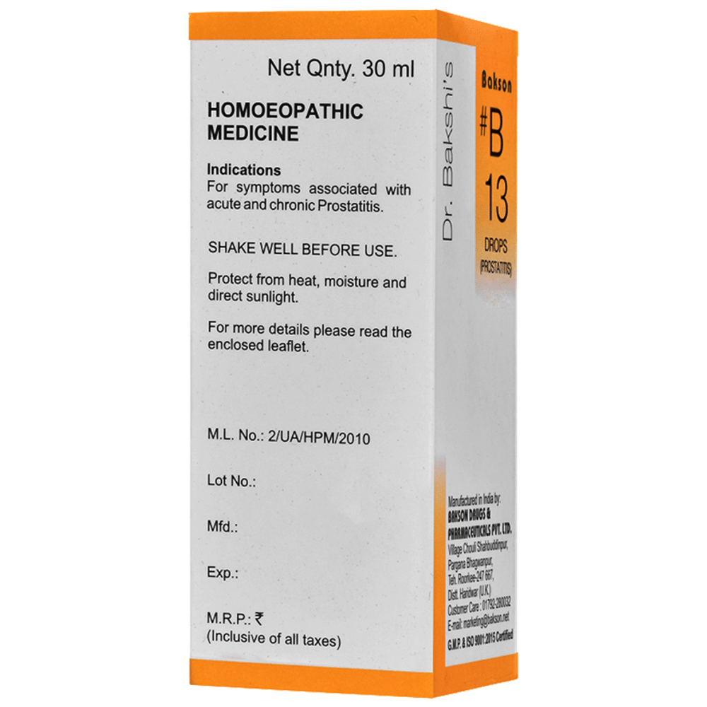 Bakson B13 Prostatitis Drop Bakson B13 Prostatitis Drop