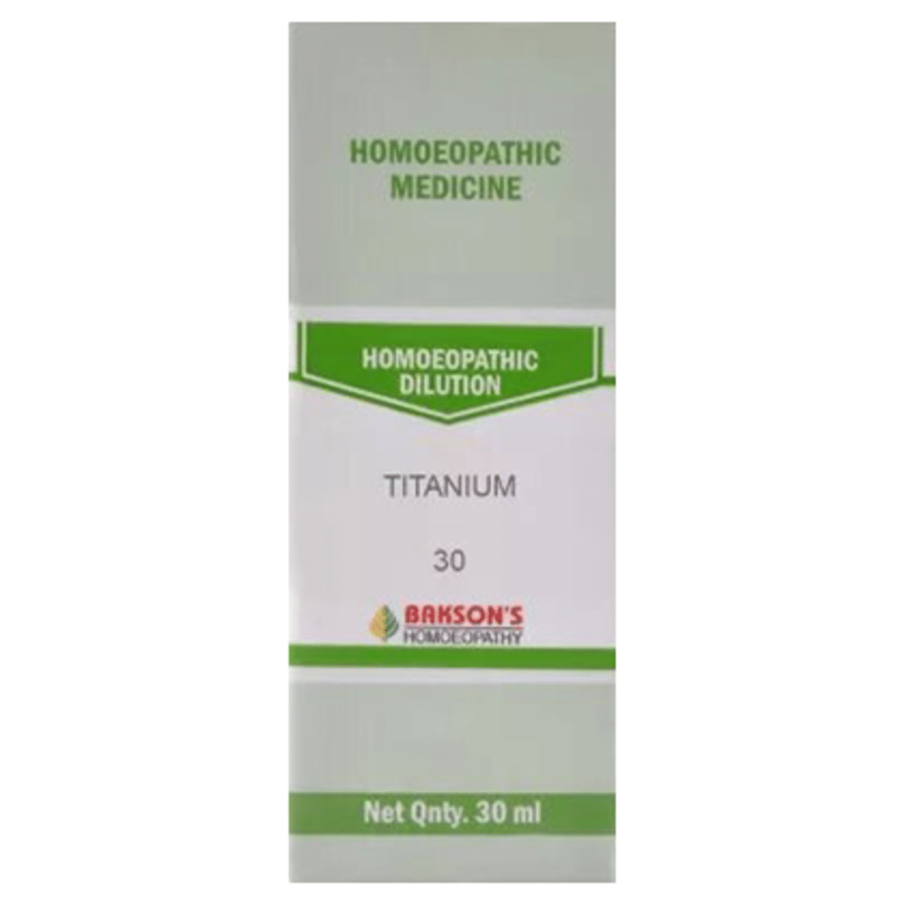Bakson's Homeopathy Titanium Dilution 30 Bakson's Homeopathy Titanium Dilution 30