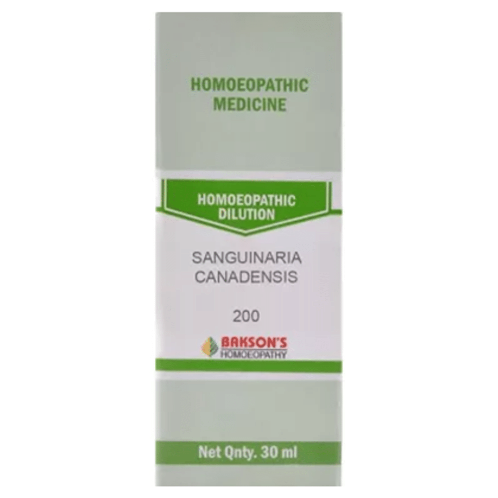 Bakson's Homeopathy Sanguinaria Canadensis Dilution 200 Bakson's Homeopathy Sanguinaria Canadensis Dilution 200
