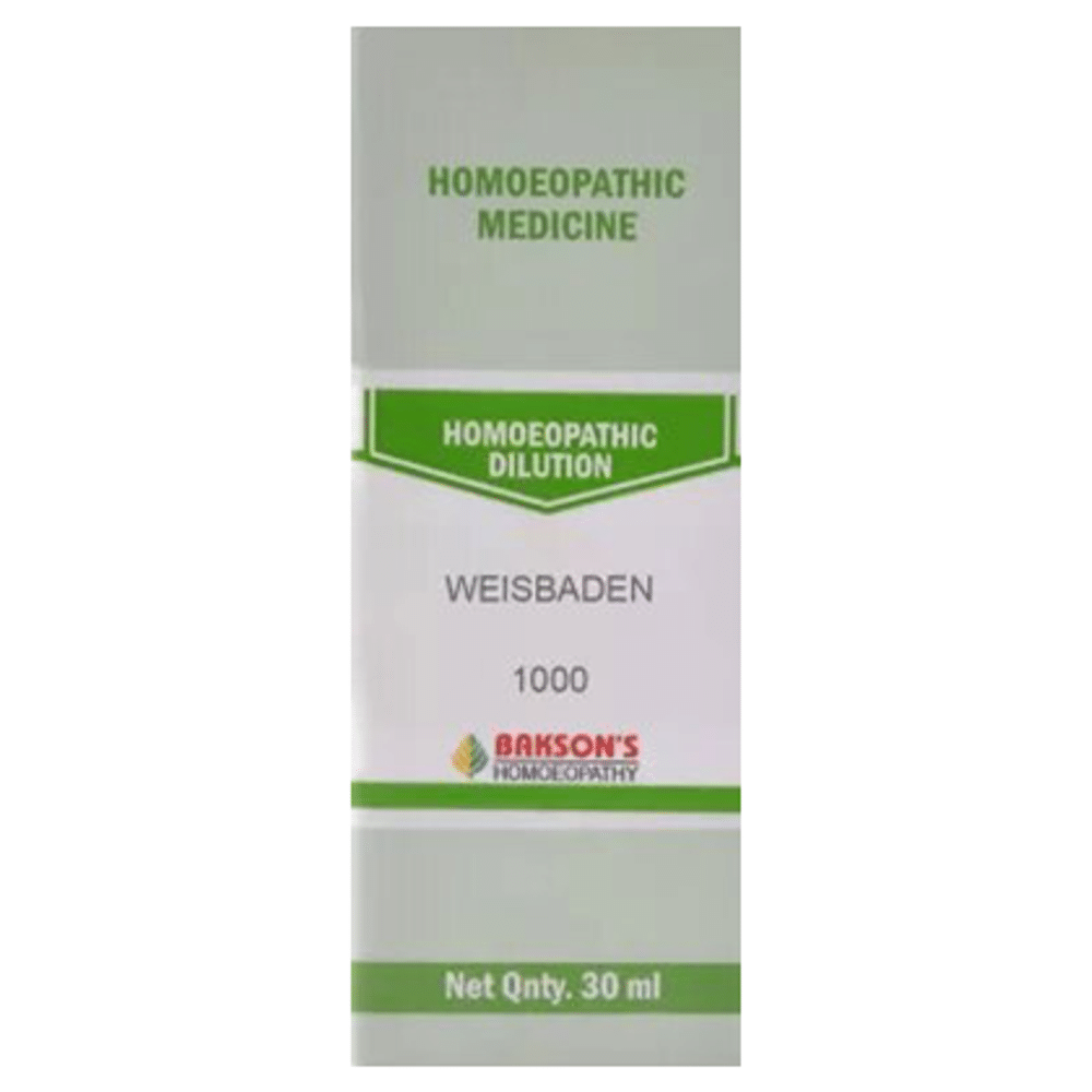 Bakson's Homeopathy Weisbaden Dilution 1000 CH Bakson's Homeopathy Weisbaden Dilution 1000 CH