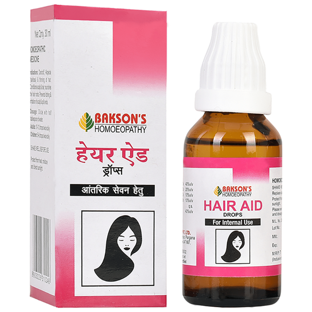 Bakson's Homeopathy Hair Aid Drop for Internal Use Bakson's Homeopathy Hair Aid Drop for Internal Use