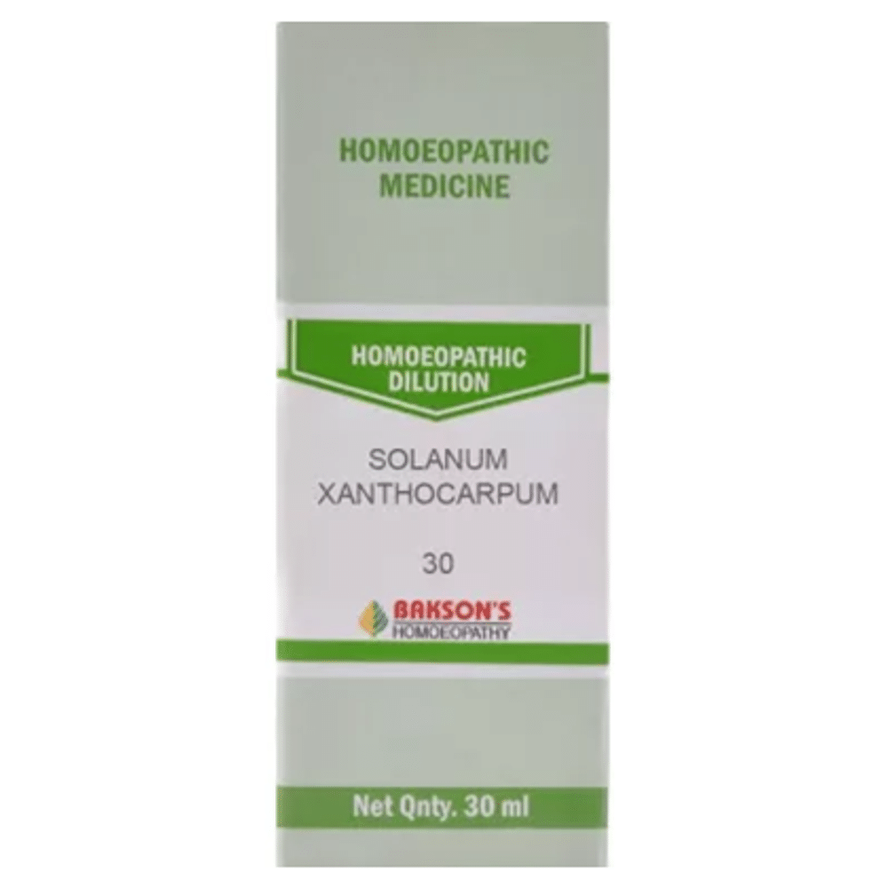 Bakson's Homeopathy Solanum Xanthocarpum Dilution 30 Bakson's Homeopathy Solanum Xanthocarpum Dilution 30