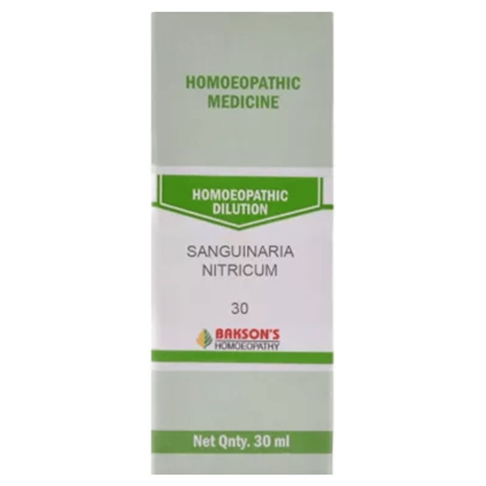 Bakson's Homeopathy Sanguinaria Nitricum Dilution 30 Bakson's Homeopathy Sanguinaria Nitricum Dilution 30