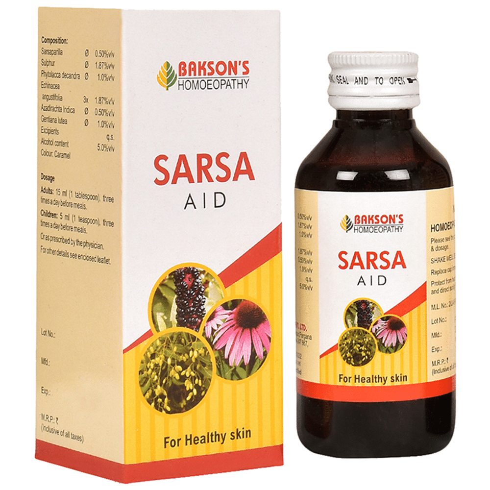Bakson's Homeopathy Sarsa Aid Syrup Bakson's Homeopathy Sarsa Aid Syrup