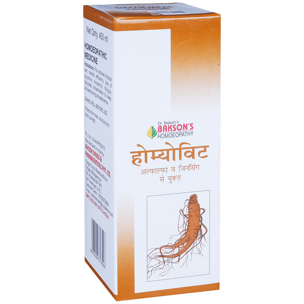 Bakson's Homeopathy Homoeovit with Alfalfa & Ginseng Syrup