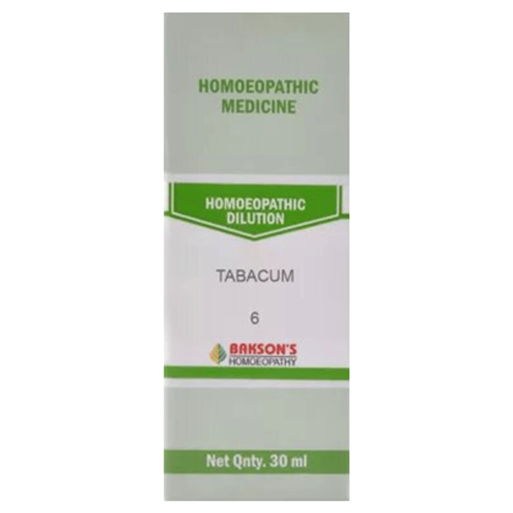 Bakson's Homeopathy Tabacum Dilution 6 Bakson's Homeopathy Tabacum Dilution 6