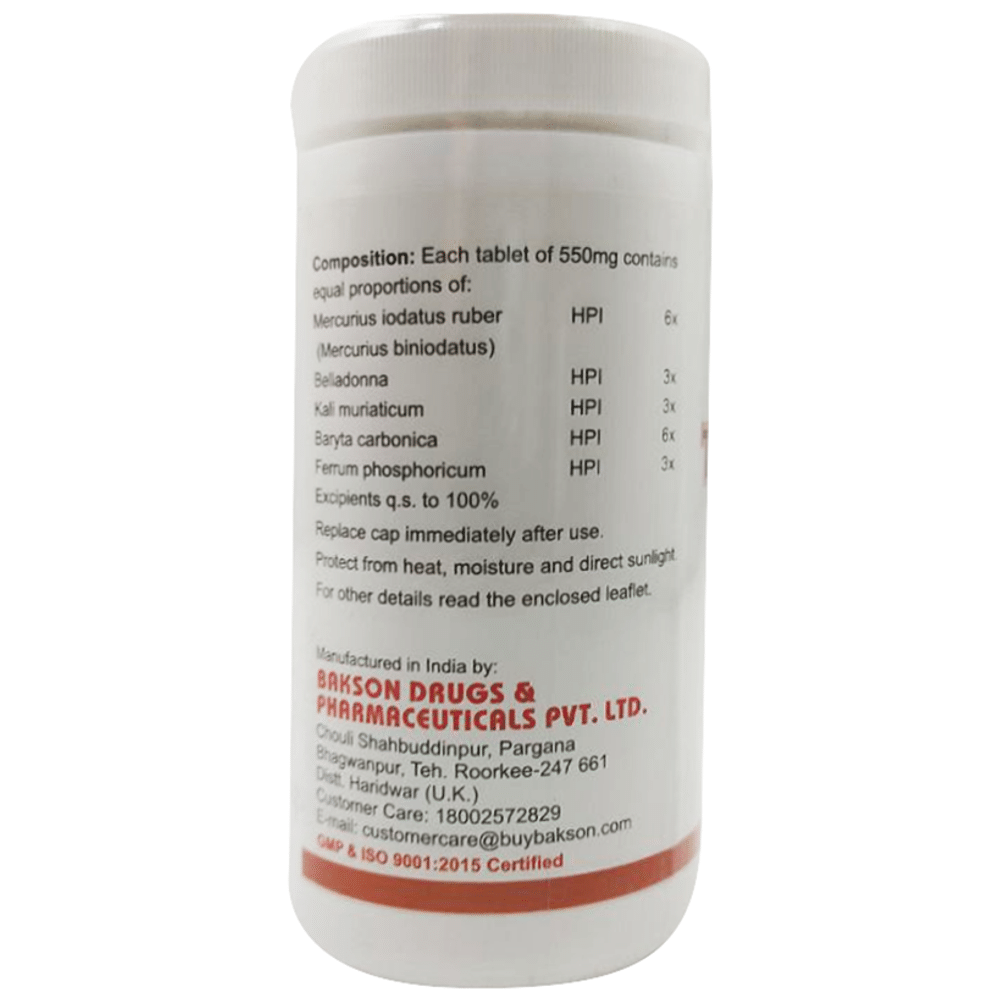 Bakson's Homeopathy Tonsil Aid Tablet Bakson's Homeopathy Tonsil Aid Tablet