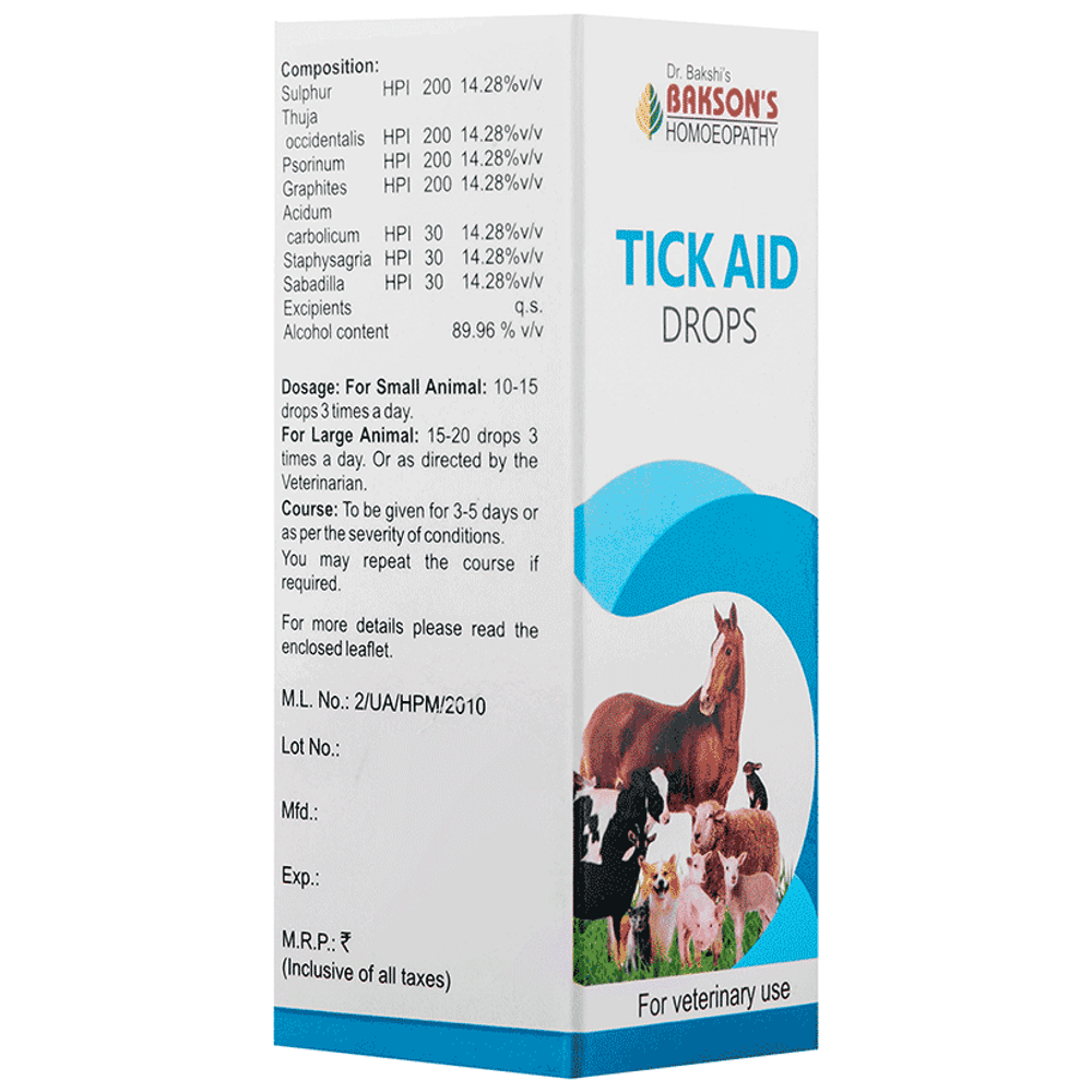 Bakson's Homeopathy Tick Aid Drop Bakson's Homeopathy Tick Aid Drop