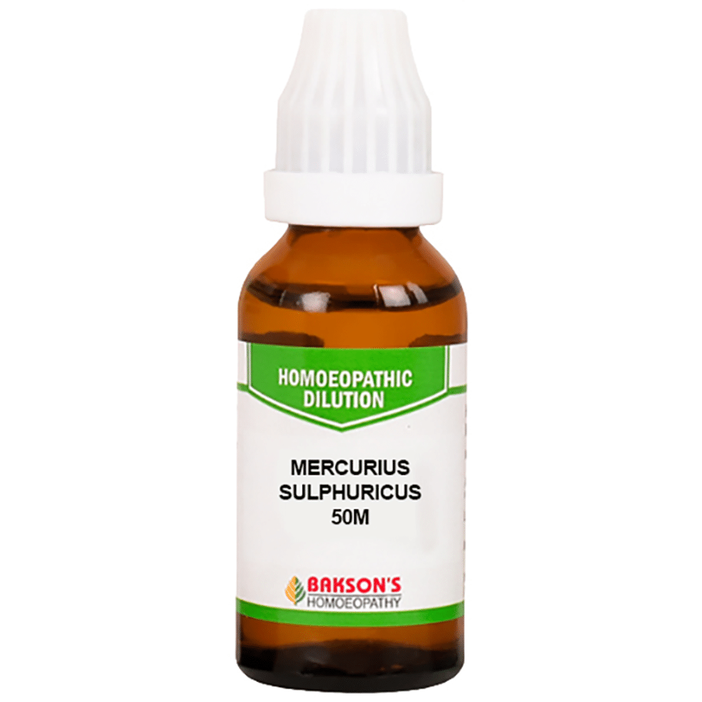 Bakson's Homeopathy Mercurius Sulphuricus Dilution 50M Bakson's Homeopathy Mercurius Sulphuricus Dilution 50M
