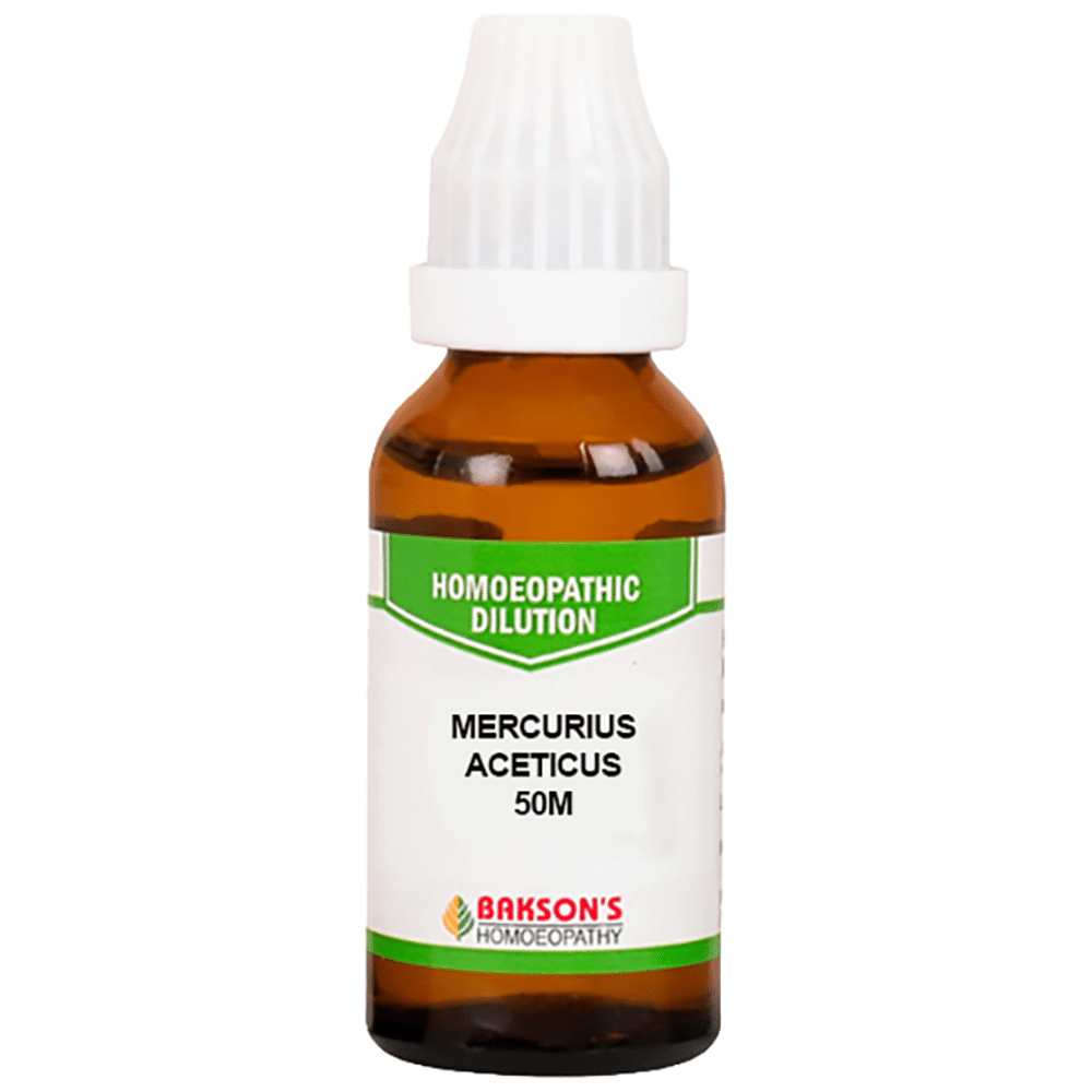 Bakson's Homeopathy Mercurius Aceticus Dilution 50M Bakson's Homeopathy Mercurius Aceticus Dilution 50M