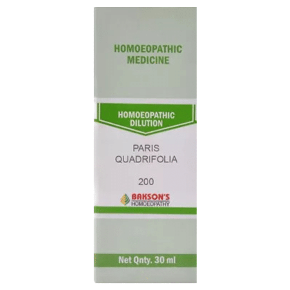 Bakson's Homeopathy Paris Quadrifolia Dilution 200 Bakson's Homeopathy Paris Quadrifolia Dilution 200