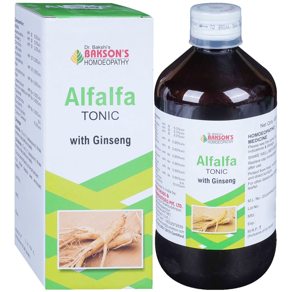 Bakson's Homeopathy Alfalfa Tonic with Ginseng Bakson's Homeopathy Alfalfa Tonic with Ginseng