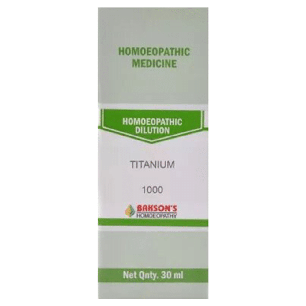 Bakson's Homeopathy Titanium Dilution 1000 CH Bakson's Homeopathy Titanium Dilution 1000 CH