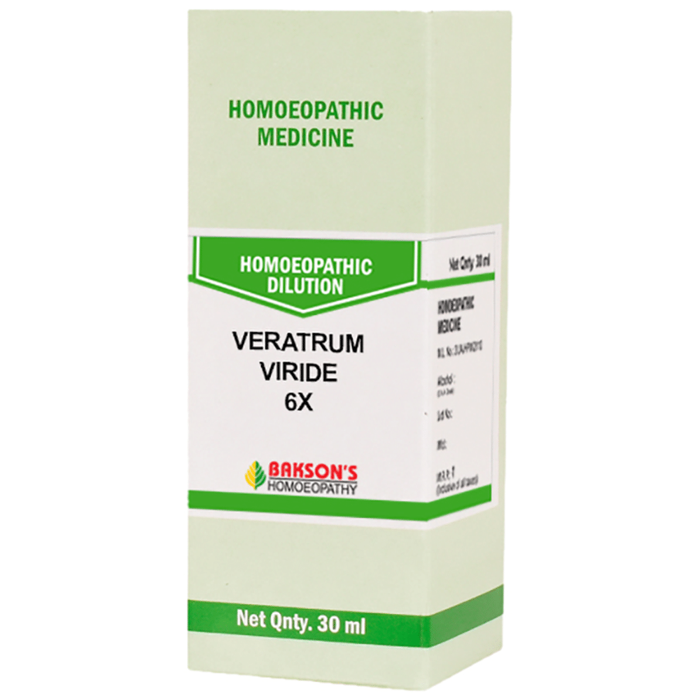 Bakson's Homeopathy Veratrum Viride Dilution 6X Bakson's Homeopathy Veratrum Viride Dilution 6X