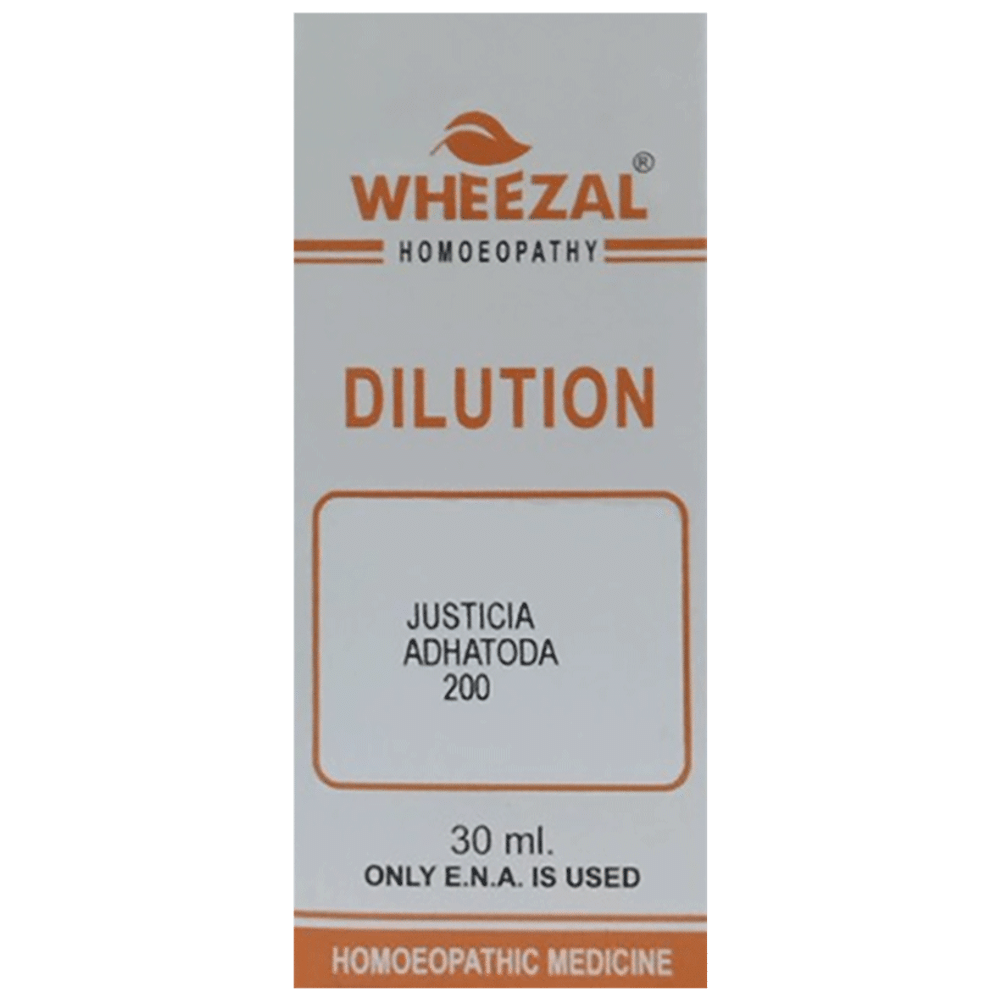 Wheezal Justicia Adhatoda Dilution 200 Wheezal Justicia Adhatoda Dilution 200