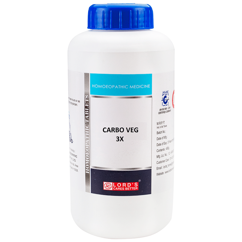 Lord's Carbo Veg Trituration Tablet 3X Lord's Carbo Veg Trituration Tablet 3X