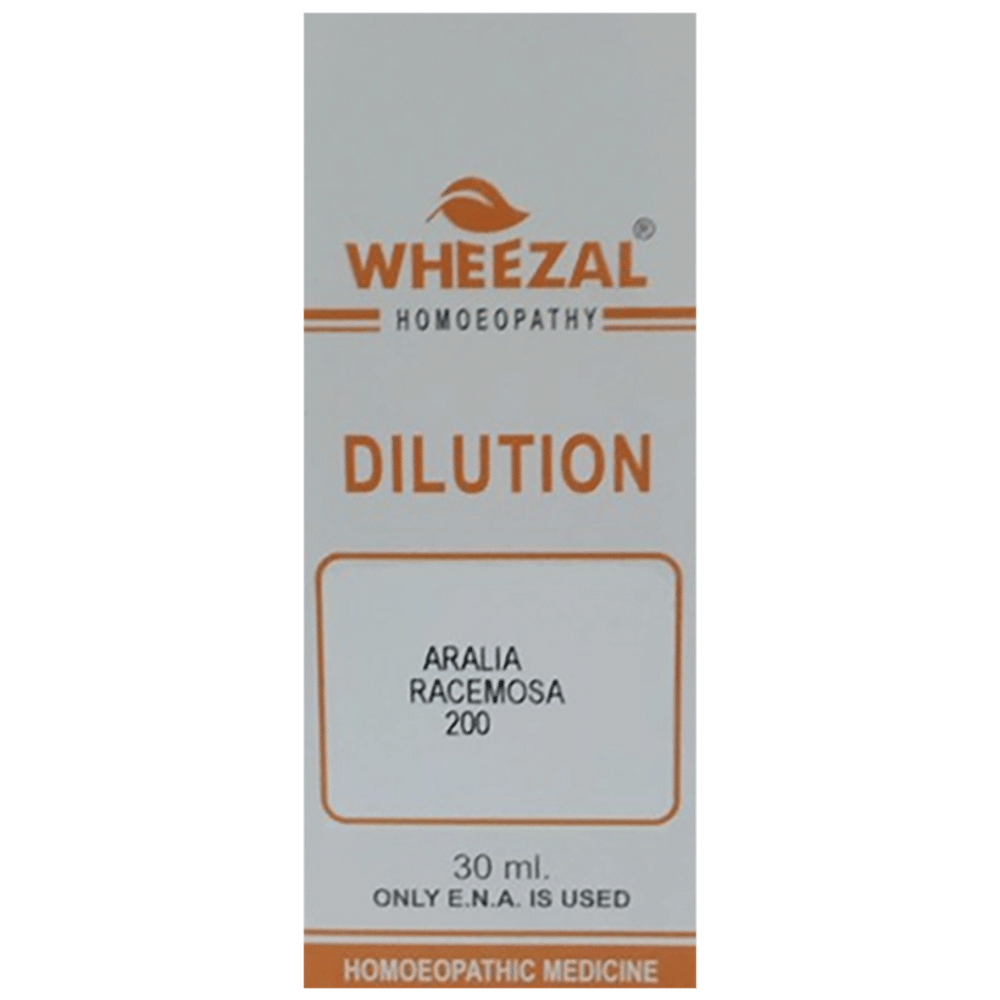 Wheezal Aralia Racemosa Dilution 200 Wheezal Aralia Racemosa Dilution 200