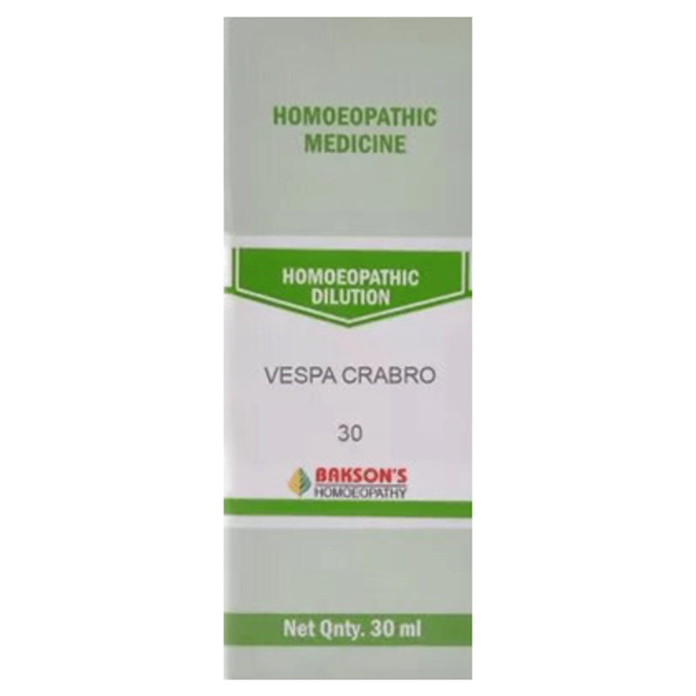 Bakson's Homeopathy Vespa Crabro Dilution 30 Bakson's Homeopathy Vespa Crabro Dilution 30