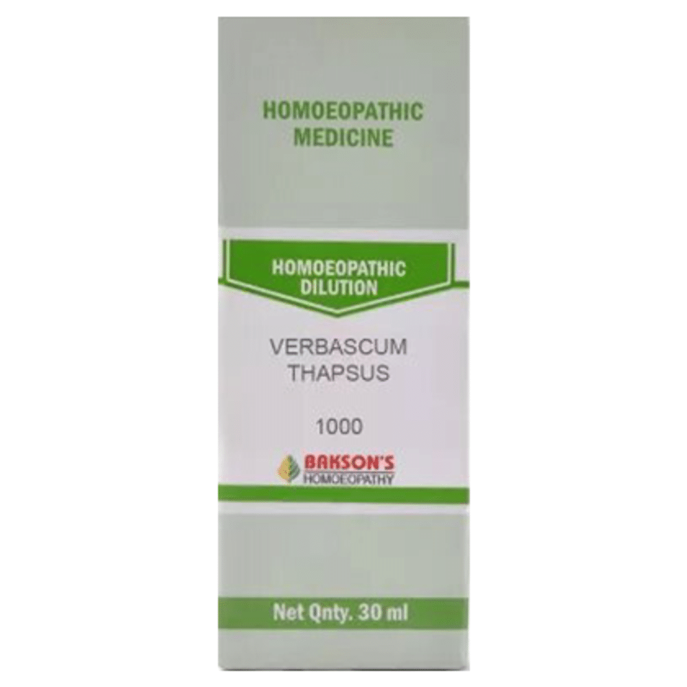 Bakson's Homeopathy Verbascum Thapsus Dilution 1000 CH Bakson's Homeopathy Verbascum Thapsus Dilution 1000 CH