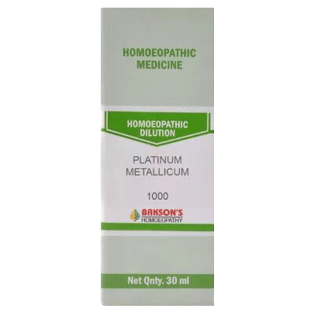 Bakson's Homeopathy Platinum Metallicum Dilution 1000 CH