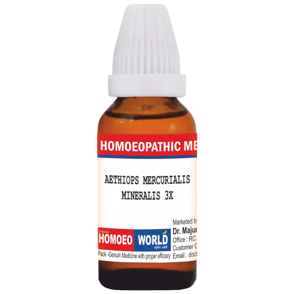 Dr. Majumder Homeo World Aethiops Mercurialis Mineralis Dilution(30ml Each) 3X Dr. Majumder Homeo World Aethiops Mercurialis Mineralis Dilution(30ml Each) 3X