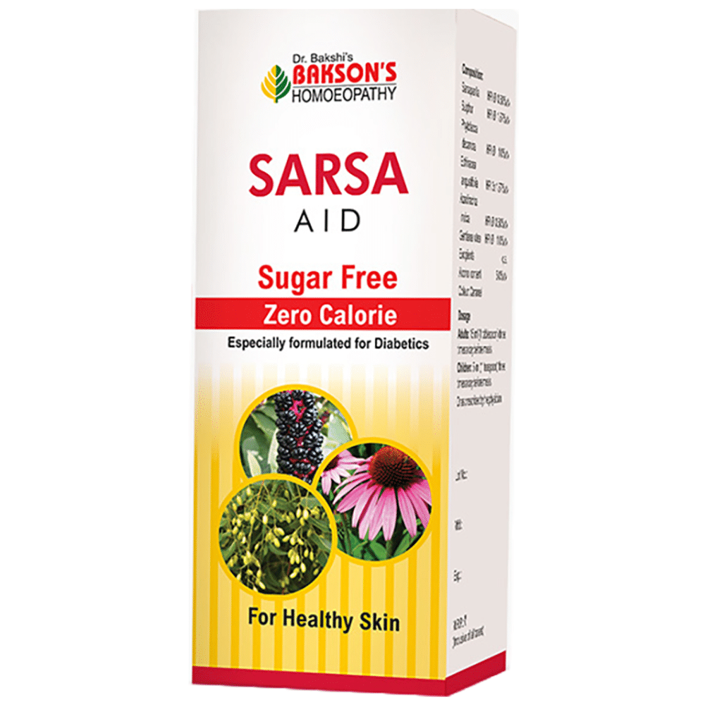 Bakson's Homeopathy Sarsa Aid Syrup Sugar Free Bakson's Homeopathy Sarsa Aid Syrup Sugar Free