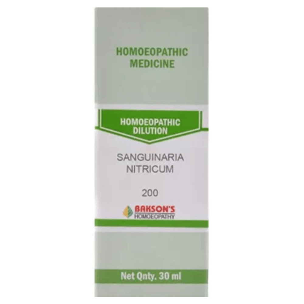 Bakson's Homeopathy Sanguinaria Nitricum Dilution 200 Bakson's Homeopathy Sanguinaria Nitricum Dilution 200