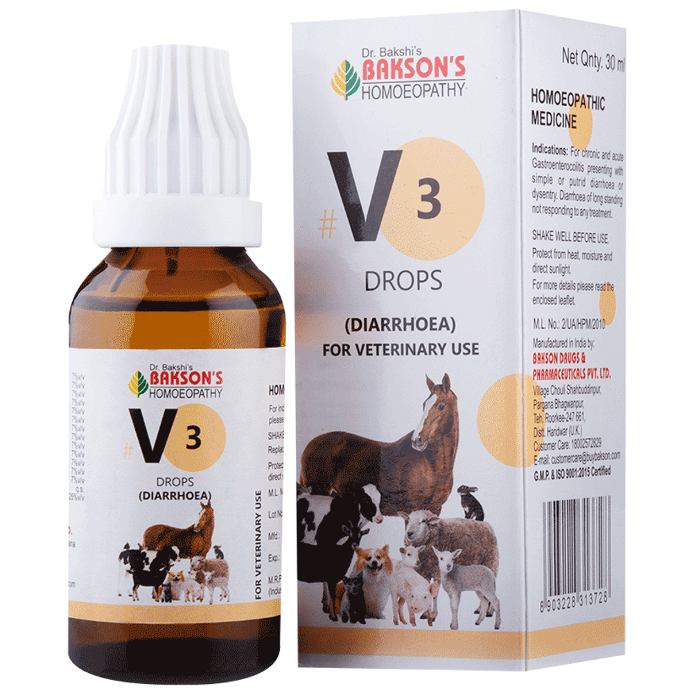 Bakson's Homeopathy V-3 Diarrhoea Drop Bakson's Homeopathy V-3 Diarrhoea Drop