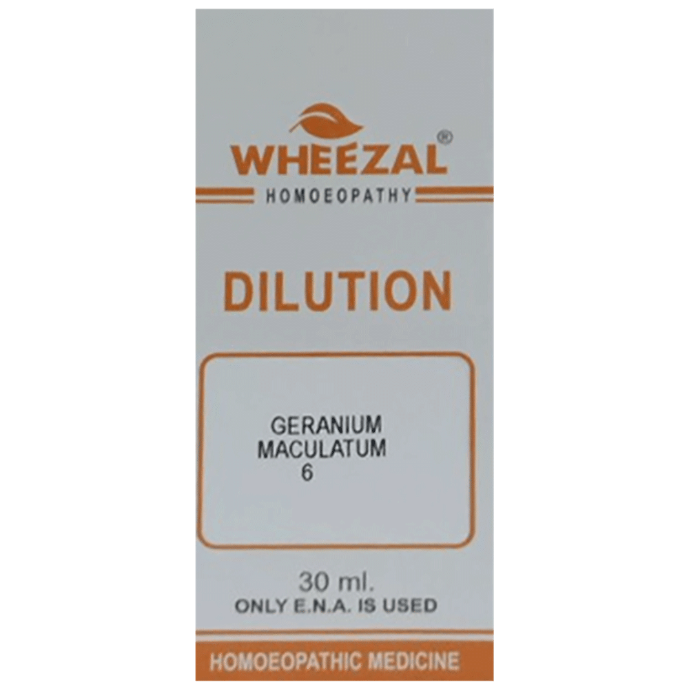 Wheezal Geranium Mac. Dilution 6 Wheezal Geranium Mac. Dilution 6