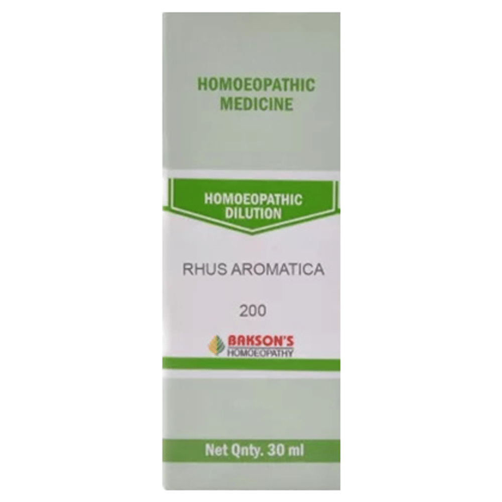Bakson's Homeopathy Rhus Aromatica Dilution 200 Bakson's Homeopathy Rhus Aromatica Dilution 200
