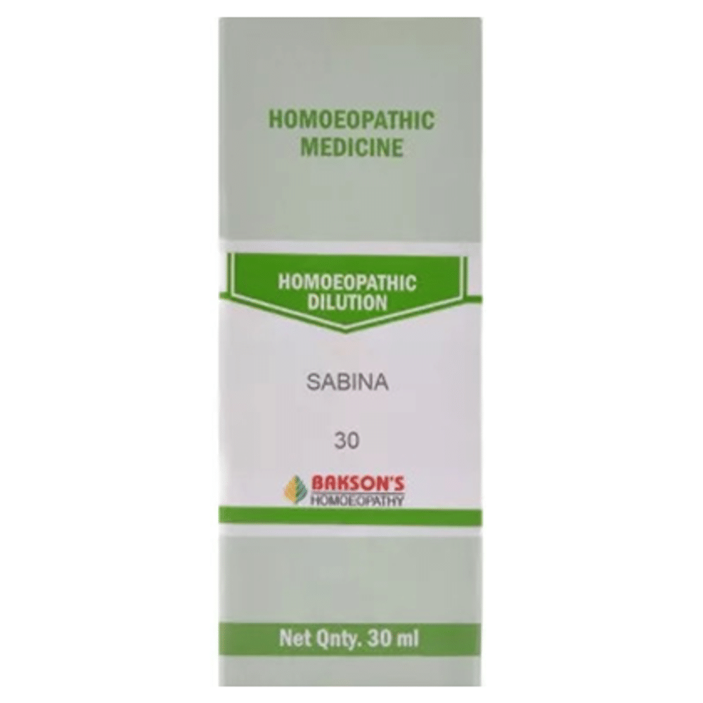 Bakson's Homeopathy Sabina Dilution 30 Bakson's Homeopathy Sabina Dilution 30