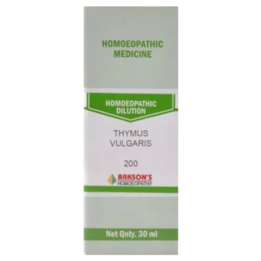 Bakson's Homeopathy Thymus Vulgaris Dilution 200 Bakson's Homeopathy Thymus Vulgaris Dilution 200