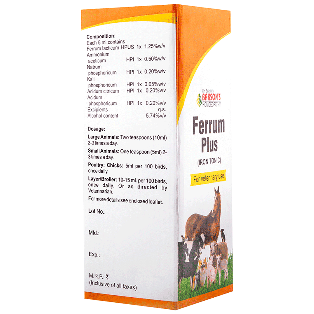 Bakson's Homeopathy Ferrum Plus Tonic Bakson's Homeopathy Ferrum Plus Tonic