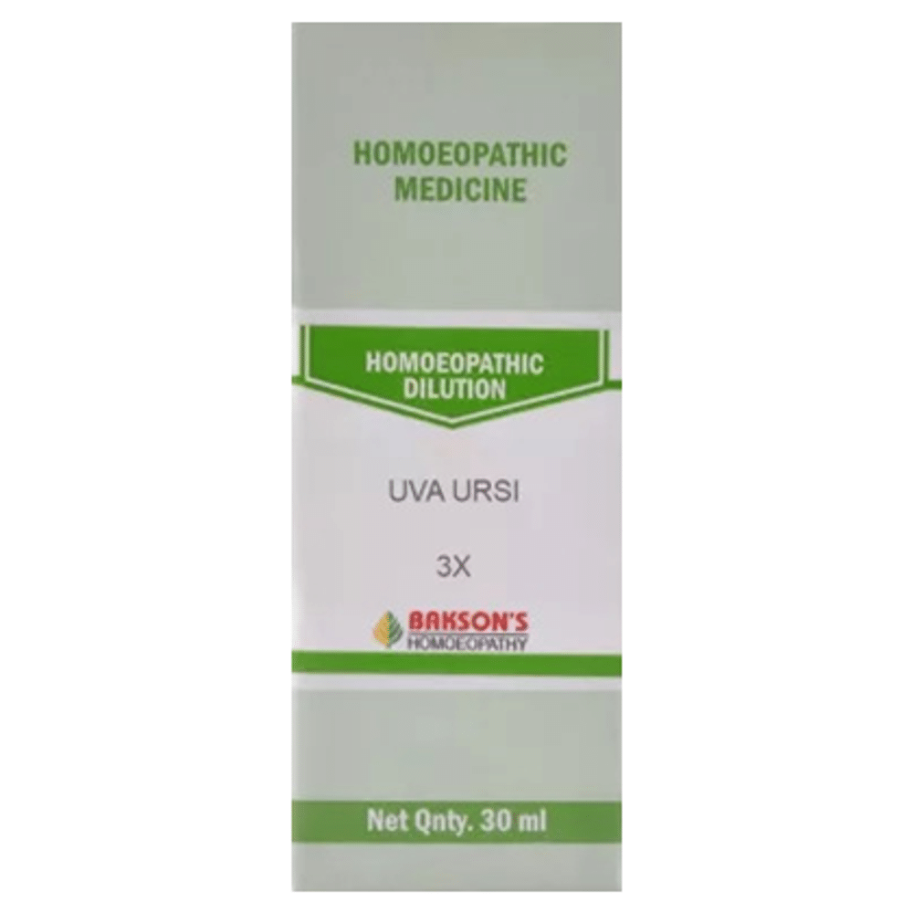 Bakson's Homeopathy Uva Ursi Dilution 3X Bakson's Homeopathy Uva Ursi Dilution 3X