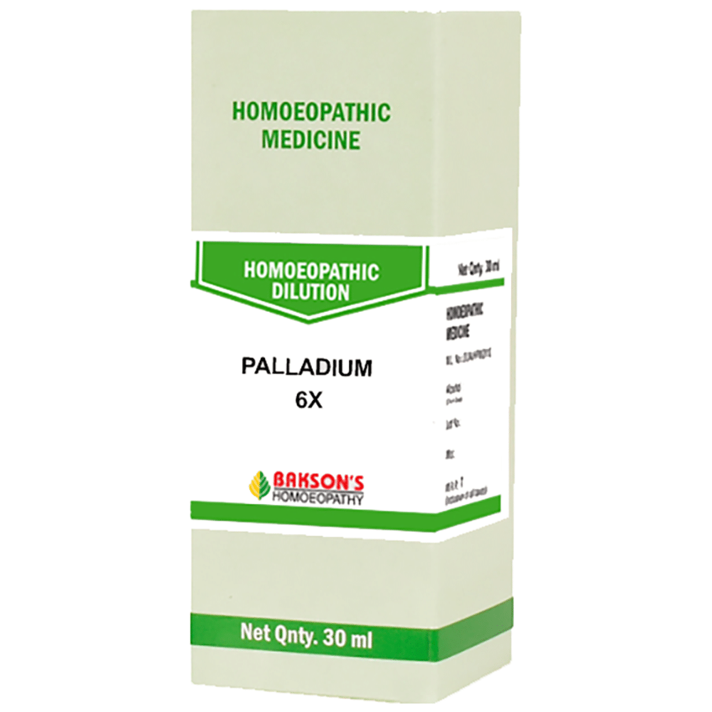 Bakson's Homeopathy Palladium Dilution 6X