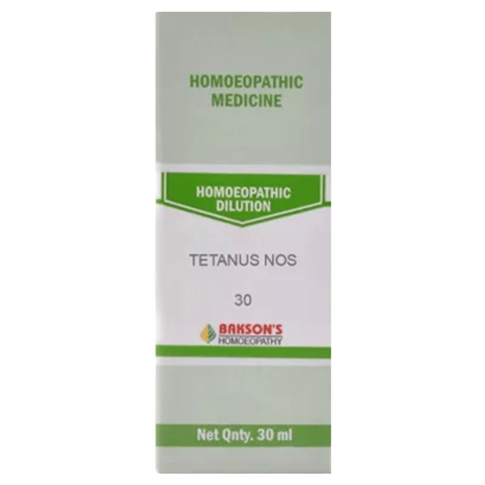 Bakson's Homeopathy Tetanus Nos. Dilution 30 Bakson's Homeopathy Tetanus Nos. Dilution 30