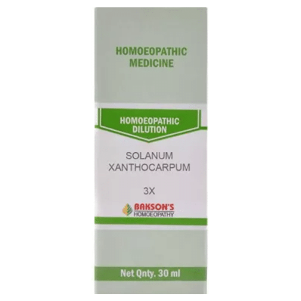Bakson's Homeopathy Solanum Xanthocarpum Dilution 3X Bakson's Homeopathy Solanum Xanthocarpum Dilution 3X