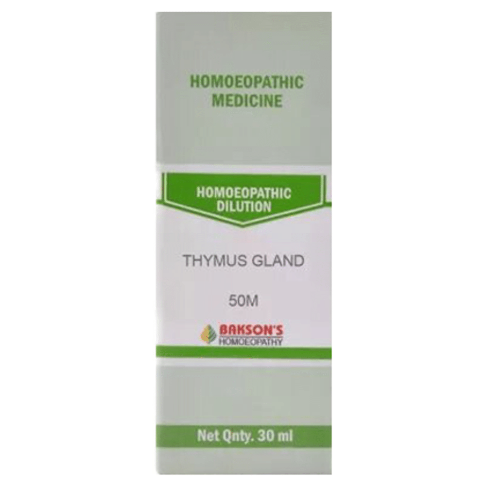 Bakson's Homeopathy Thymus Gland Dilution 50M Bakson's Homeopathy Thymus Gland Dilution 50M