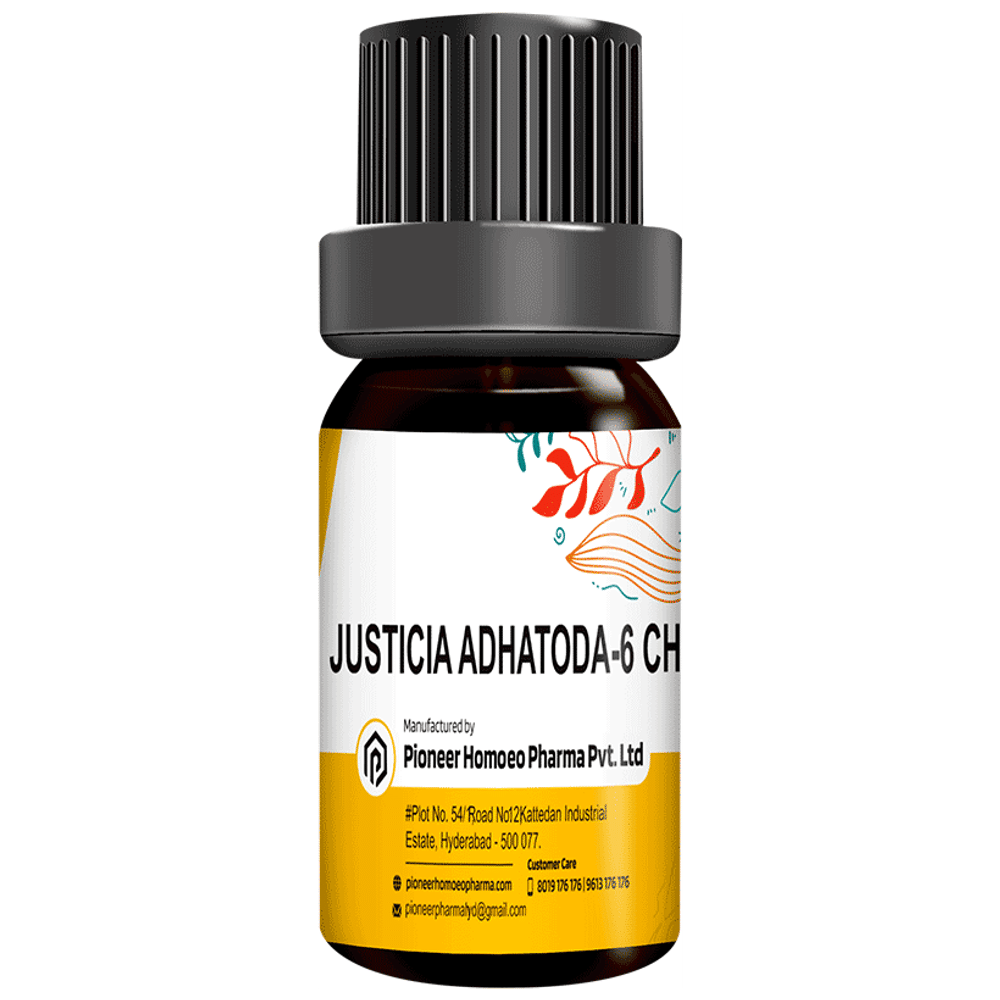 Pioneer Pharma Justicia Adhatoda Globules Pellets Multidose Pills 6 CH Pioneer Pharma Justicia Adhatoda Globules Pellets Multidose Pills 6 CH