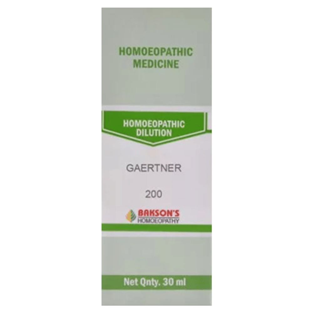 Bakson's Homeopathy Gaertner Dilution 200 Bakson's Homeopathy Gaertner Dilution 200