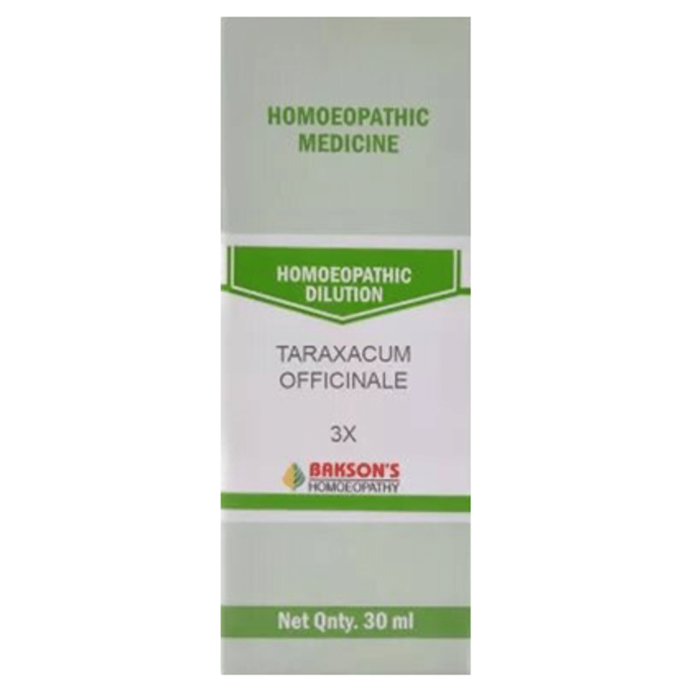 Bakson's Homeopathy Taraxacum Officinale Dilution 3X Bakson's Homeopathy Taraxacum Officinale Dilution 3X