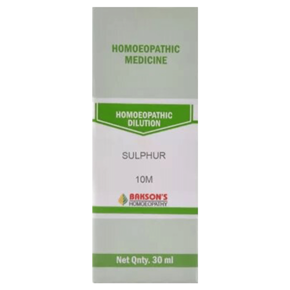 Bakson's Homeopathy Sulphur Dilution 10M Bakson's Homeopathy Sulphur Dilution 10M