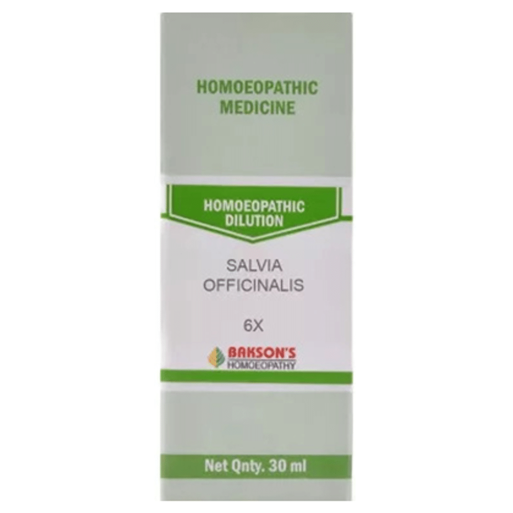 Bakson's Homeopathy Salvia Officinalis Dilution 6X Bakson's Homeopathy Salvia Officinalis Dilution 6X