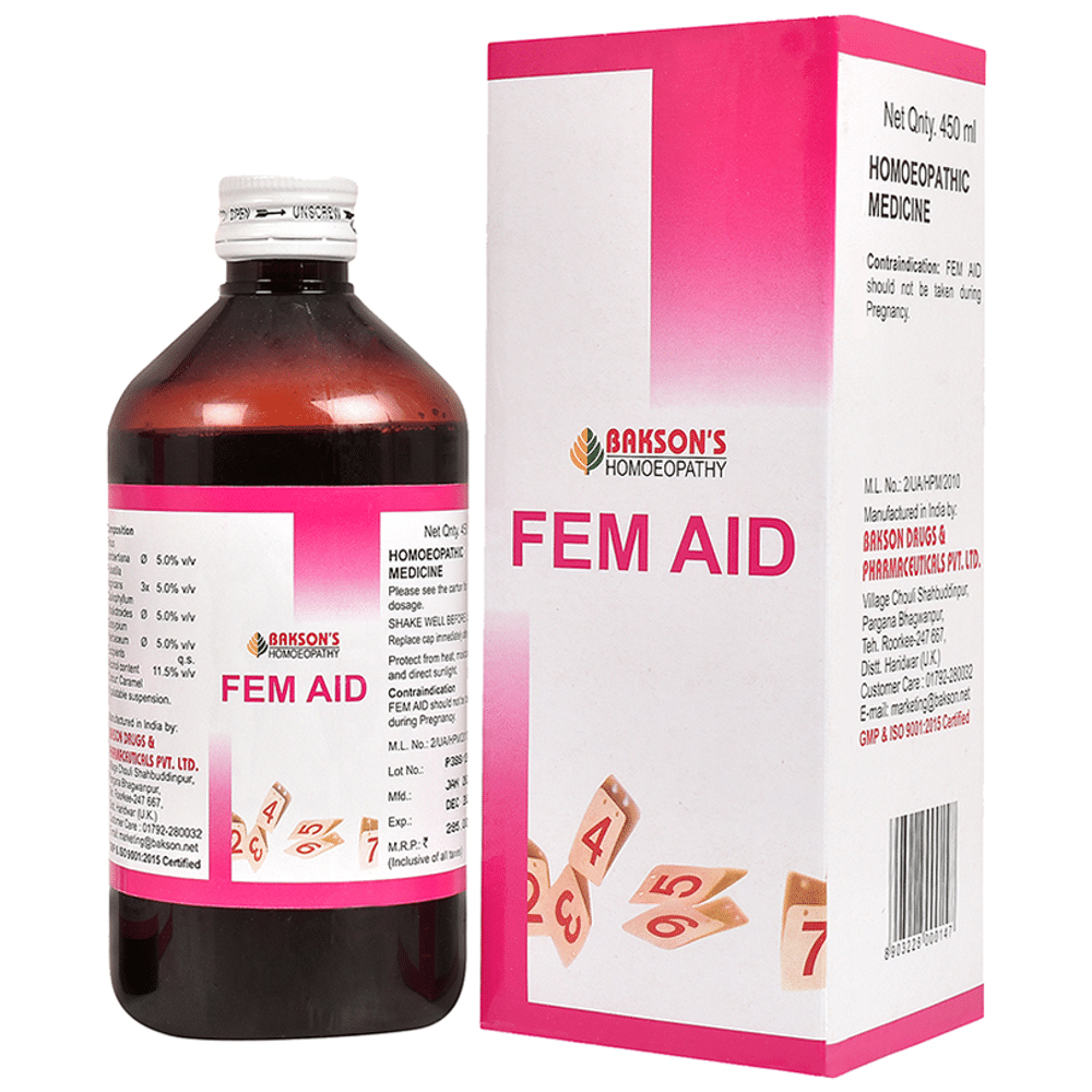 Bakson's Homeopathy Fem Aid Syrup Bakson's Homeopathy Fem Aid Syrup