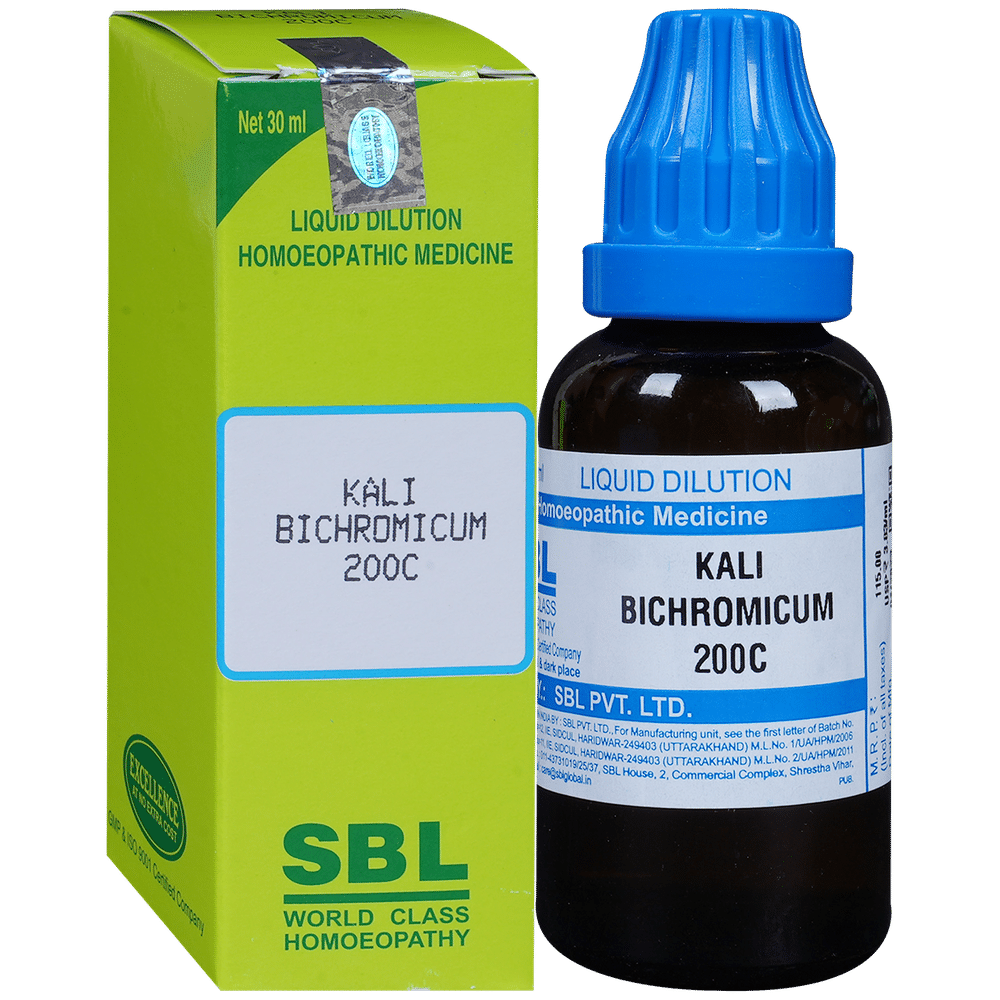 SBL Kali Bichromicum Dilution 200 CH SBL Kali Bichromicum Dilution 200 CH