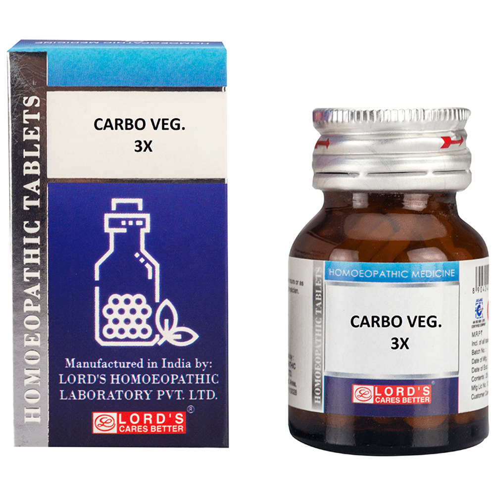 Lord's Carbo Veg Trituration Tablet 3X Lord's Carbo Veg Trituration Tablet 3X