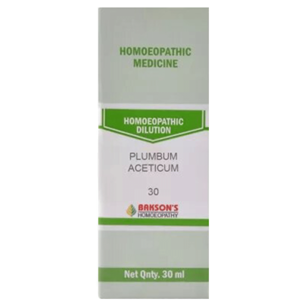 Bakson's Homeopathy Plumbum Aceticum Dilution 30
